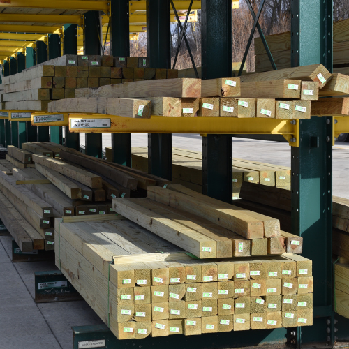 Stacked lumber