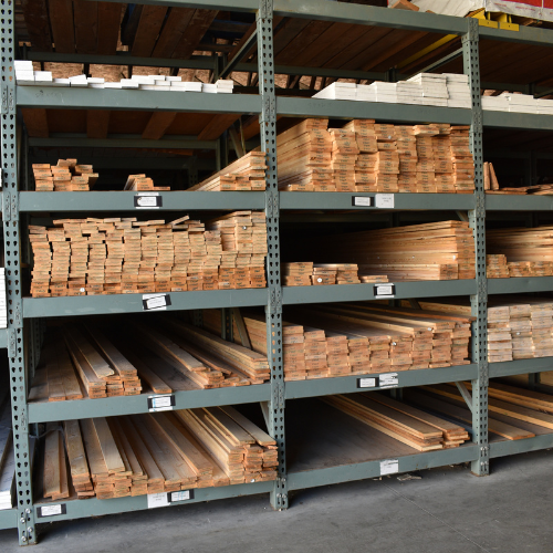 Stacked lumber
