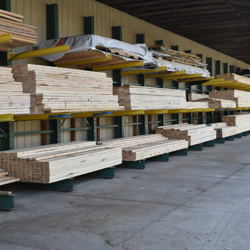 Stacked lumber